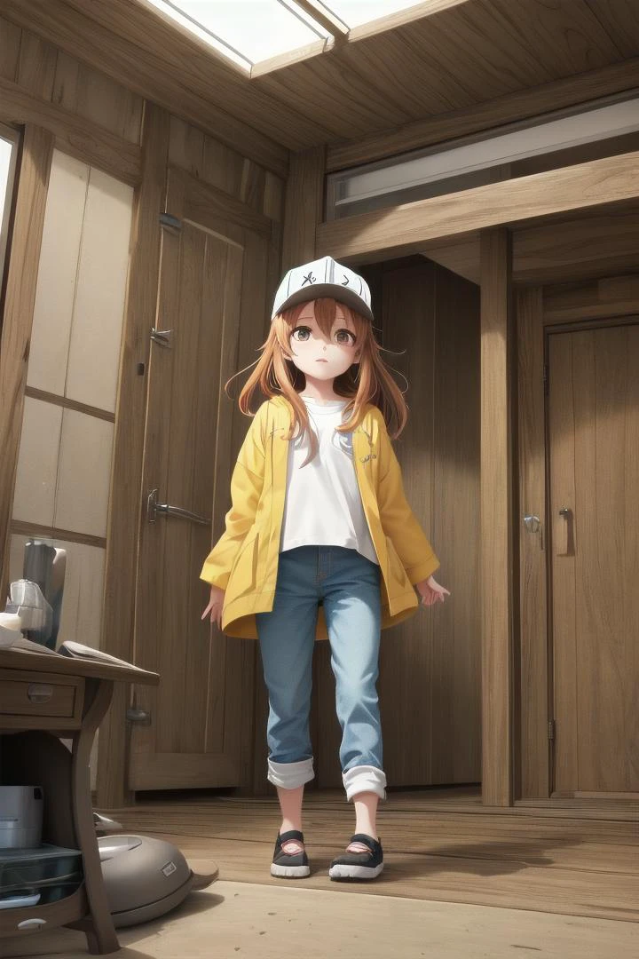 <lora:platelet:0.7> platelet \(hataraku saibou\), pants
The soft lighting and detailed surroundings create an immersive environment where imagination runs wild