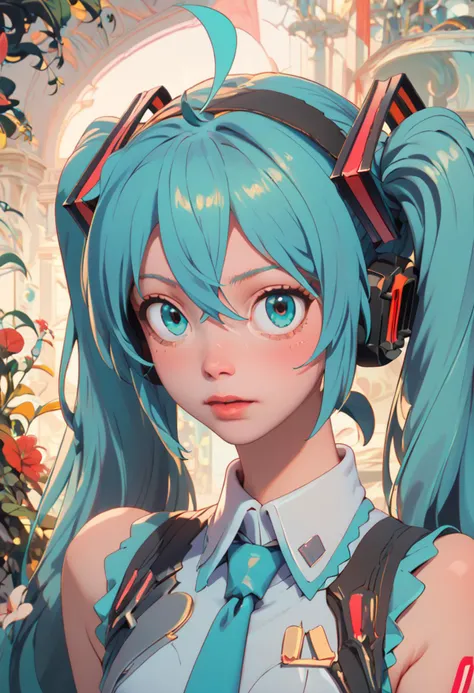 score_9, score_8_up, score_7_up, 1girl, high quality, best quality, masterpiece, <lora:miku-hatsune-ponyxl-lora-nochekaiser:1> miku hatsune, ahoge, aqua eyes, aqua hair, crossed bangs, hair between eyes, hair ornament, headphones, long hair, twintails, <lora:KatounPony:1>