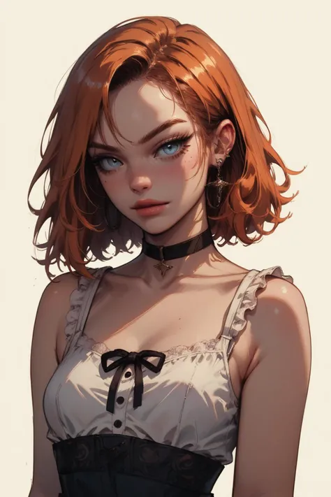 score_9, score_8_up, score_7_up, score_6_up, score_5_up, 1girl, portrait, ginger, sundress, one eyebrow raised, sinozick style, dark theme, g0th1cPXL, <lora:Sinozick_Style_XL_Pony:.4> <lora:RengaComicPony:.5> <lora:BioPunky:.4> <lora:g0th1cPXL:.7> <lora:add-detail-xl:1>