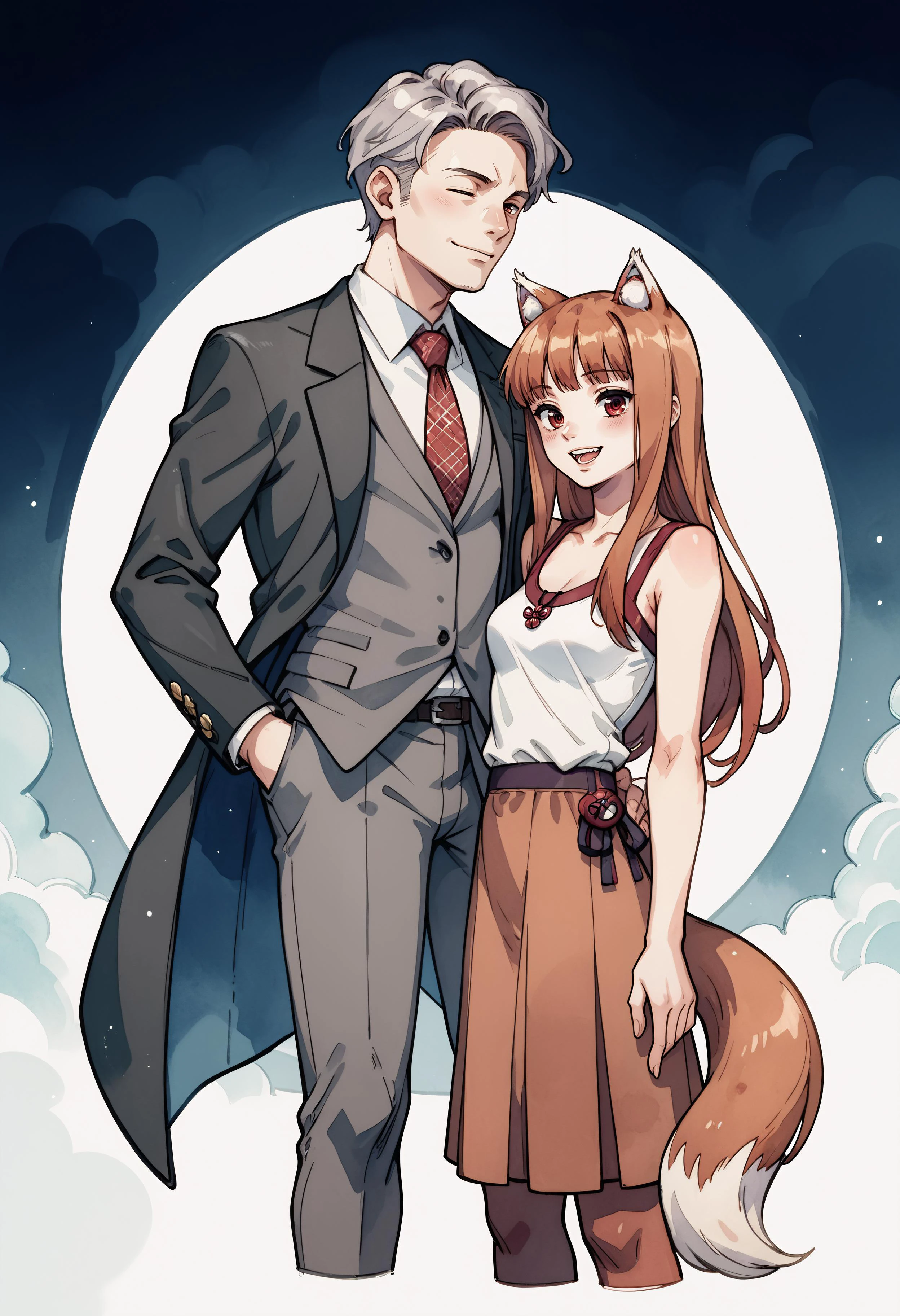 score_9,score_8_up,score_7_up,score_6_up,score_5_up,score_4_up, holo from spice and wolf, suit <lora:more_details:1> <lora:KenSugimoriPony:0.4> watercolor \(medium\) <lora:RMSDXL_Enhance:1> <lora:TytoAlba_Style_PonyXL_v1:0.6> <lora:OttoPony:0.3>
