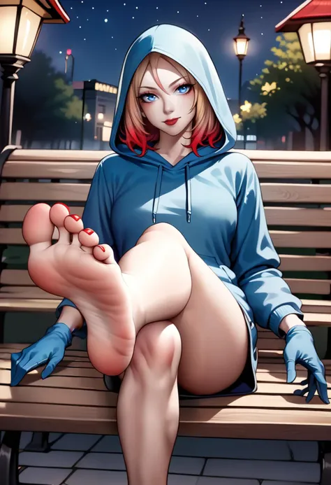 score_9,score_8,score_7,score_6,source_anime,<lora:EregaAnimePony:1>,<lora:feet v3:0.35>,<lora:hand 4:0.35>,
blue gloves,