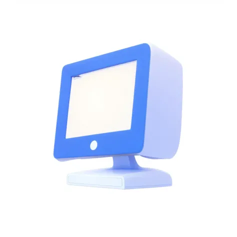 masterpiece, best quality, Computer, Monitor, cute, 3dzujian, 3d rendering, Cartoon material, clean background, white background, blank background, <lora:3dzujianV3-000010:0.7>