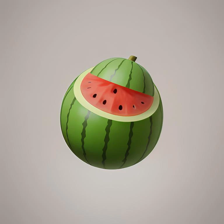 masterpiece,best quality,watermelon ,cactus,cute,3dzujian,3d rendering,clean background,white background,blank background, <lora:3dzujianV3-000010:0.8>