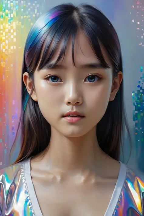 iridescent painting, prismatic, holographic, chromatic aberration,
masterpiece, best quality, 1girl, <lora:kwFemale_Beta40-SDXL_v1:1>, asian