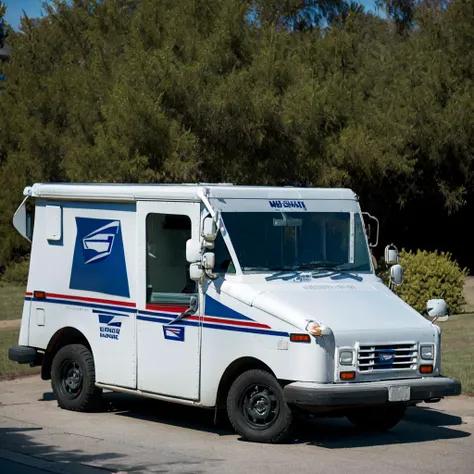 (best quality, masterpiece),  <lora:usps:1> usps,  ground vehicle, motor vehicle, no human