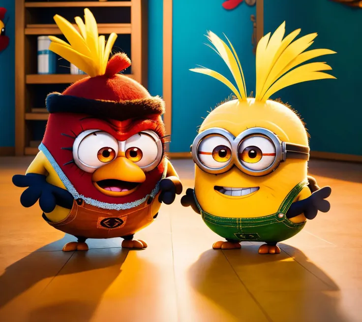 angry birds fights with minions, OverallDetail