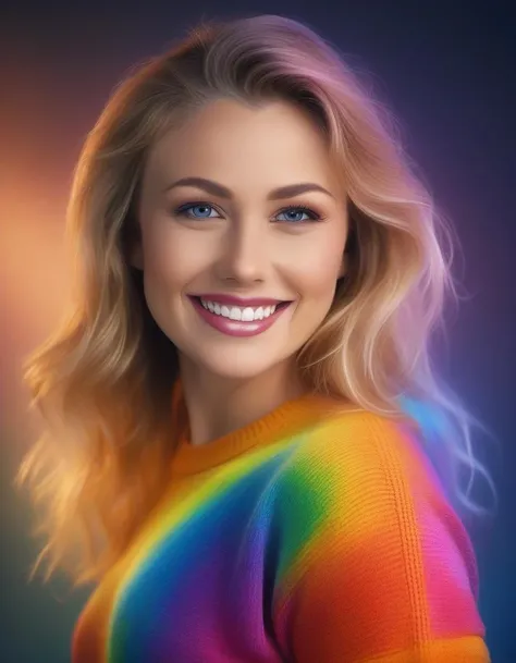 <lora:srstjms-000006:1>, portrait photograph of a srstjms ,, looking directly at the camera snapshot aesthetic, dramatic lighting, color cannon explosion, savage smile, paint on body, rainbow collored sweater,splash, particles, dynamic background,, (masterpiece, best quality, ultra-detailed, best shadow), high contrast, (best illumination), ((cinematic light)), colorful, hyper detail,
