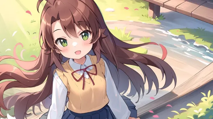 masterpiece, best quality, ultra detail,(1girl),<lora:Koshigaya Komari:0.8>,pleated skirt,upper body