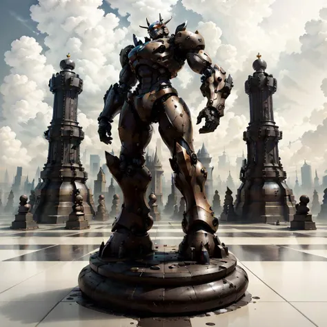 <lora:ChessGame-20:0.8>, chsworld, piece , statue,
huge mecha,