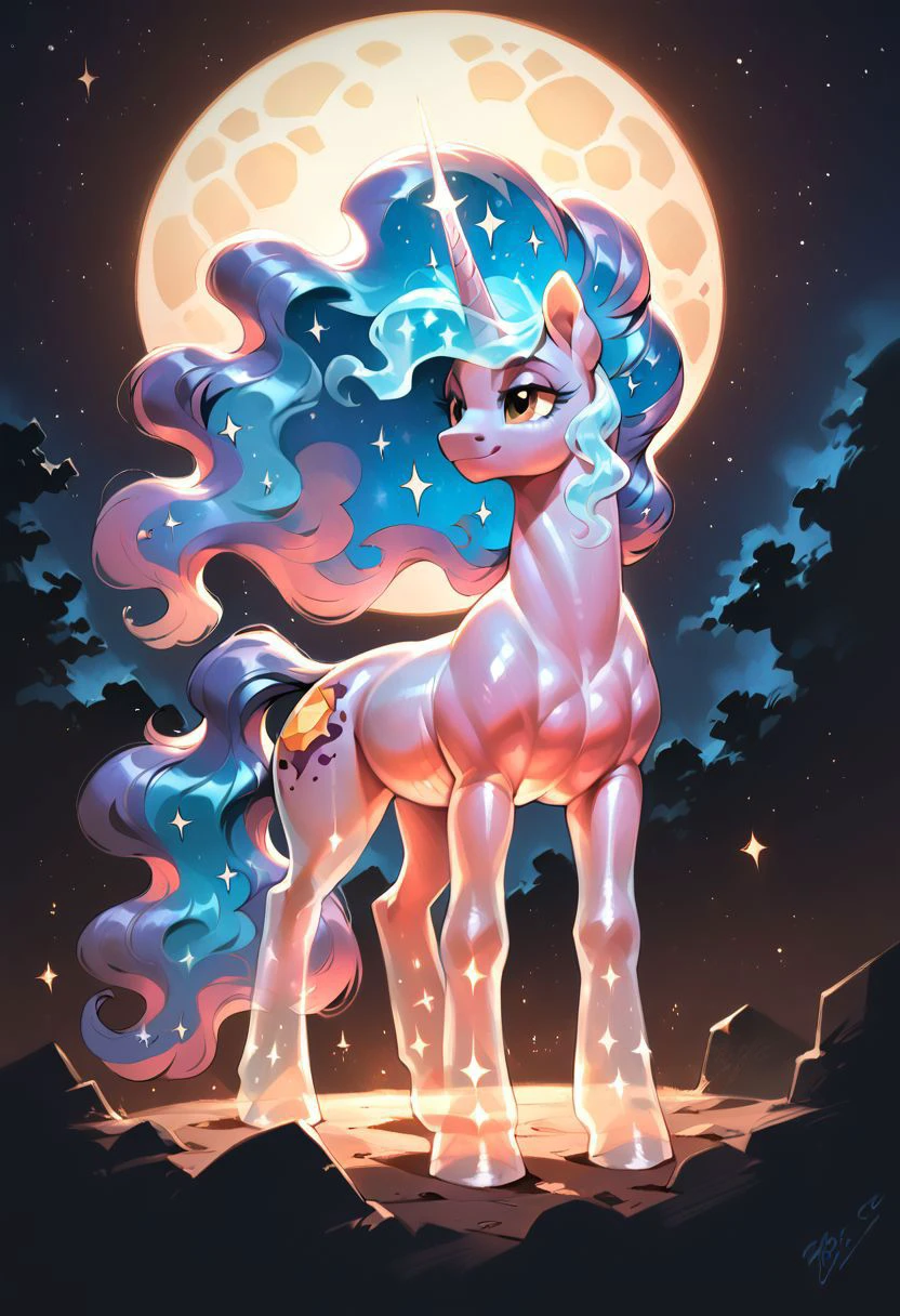 score_9, score_8_up, score_7_up, (source_pony:1.0), beautiful translucent goddess of the afterlife, (sparkling translucent skin:1.3), cosmic hair, cosmic crown, gigantic cosmic breasts, huge hips, cosmic skin, naked, dynamic pose, feral pony, ethereal background, (dynamic lighting:1.1), (detailed marvel style:1.0), (detailed image, high resolution, 5k resolution, denoise:1.0)