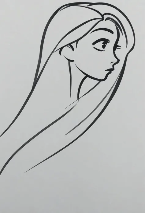 1girl, upper body, Rapunzel, ((solo)), from side, portrait,
dynamic sketch, Minimalism, Greyscale, Stylized