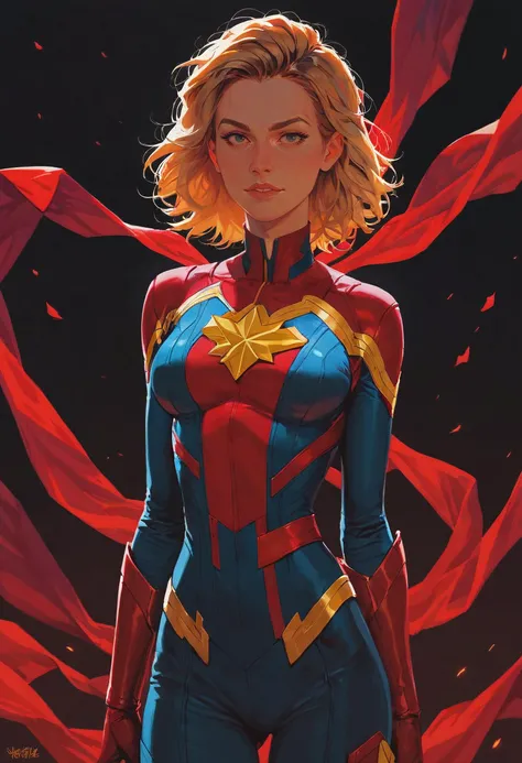 score_9, score_8_up, score_7_up, semirealistic, 1girl, captain marvel, levitating, pretty, slim, medium breasts, dramatic lighting, dark theme, <lora:Rainbow Style SDXL_LoRA_Pony Diffusion V6 XL:0.6>, <lora:detailed_hands-000002:1> <lora:incase-ilff-v3-4:0.4>, <lora:sinfully_stylish_SDXL:0.6>