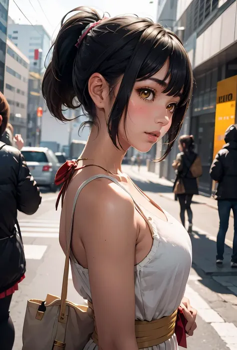 (masterpiece, best quality), 1girl, <lora:kako_takafuji_v1:0.8> kako takafuji, short hair, ponytail
