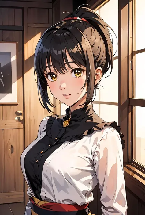 (masterpiece, best quality), 1girl, <lora:kako_takafuji_v1:0.8> kako takafuji, short hair, ponytail