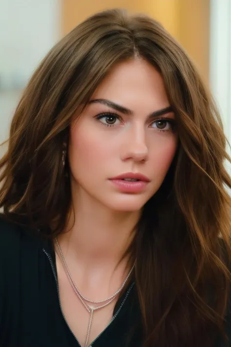 a photo of ginger (DemetOzdemir01) with (curly long hair with strands of hair falling on the face) with (messy finely processed sparse eyebrows) with beautiful lips with thin upper lip, (diamond earrings, fine necklace),  shimmer blush, face oil, (freckles:0.7), ((blao outfit)), she looking up viewer, artgerm, determined expression, shiny glossy skin, subsurface scattering,  (sharp:0.7), [(colorful explosion psychedelic paint colors:1.21)::0.05], amazing fine detail, Nikon D850 film stock photograph Kodak Portra 400 camera f1.6 lens, rich colors, lifelike texture, beautiful, masterpiece, best quality, extremely detailed, beautiful, solo, macro, <lora:DemetOzdemir01-000007:1>, RAW candid cinema, 16mm, color graded portra 400 film, remarkable color, ultra realistic, textured skin, remarkable detailed pupils, realistic dull skin noise, visible skin detail, skin fuzz, dry skin, shot with cinematic camera