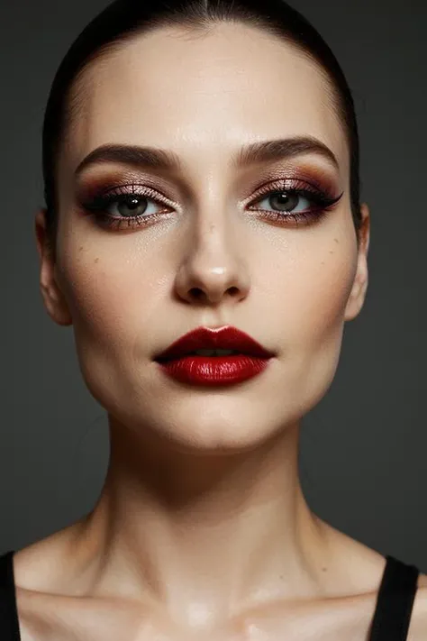 liquid black lipstick, creamy and moisturized lips, thin lips, eye arrows, eye lines, beautiful black makeup, cleavage, , sheer top, goth makeup ZM_brittney
