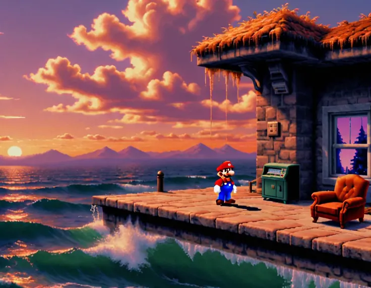 <lora:SMB Artstyle - V1 - Trigger is SMB Artstyle:.5> smb artstyle, opening screen to a PC computer game. <lora:Lucasarts Artstyle - (Trigger is lcas artstyle)-civitai:1>, lcas artstyle