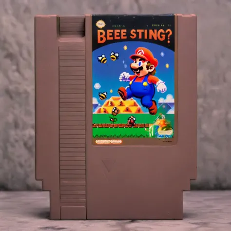 <lora:SMB Artstyle - V1 - Trigger is SMB Artstyle:1> <lora:nes:1> Nes, smb artstyle, Princess peach, has an allergic reaction to a bee sting.