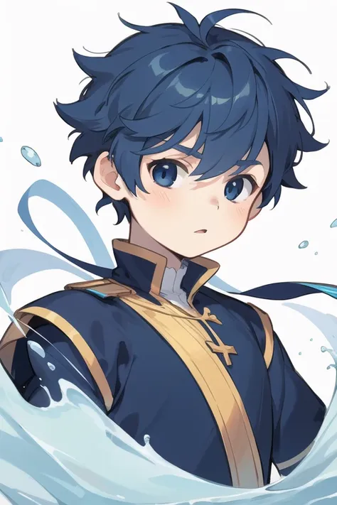 {{masterpiece}},best quality,illustration,1 male ,prince,floating short hair,blue hair,cute,closeup