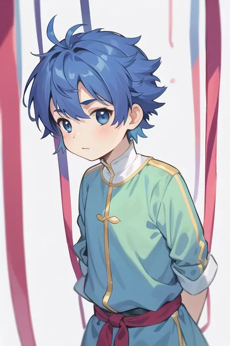{{masterpiece}},best quality,illustration,1 male ???,prince,floating short hair,blue hair,cute,closeup