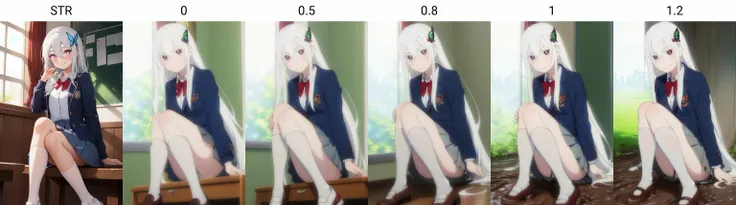 <lora:dirty_mud_v0.4:STR> mud
è¾å§¬å¤å¨,1girl,solo,long hair,white hair,hair between eyes,colored eyelashes,bright pupils,purple eyes,<lora:è¾å§¬å¤å¨1Ve:0.8>,smile,blush,green butterfly hair ornament,smile,å­¦çè£,school uniform,red butterfly hair ornament,collared shirt,white shirt,red bowtie,blue jacket,grey skirt,pleated skirt,
white socks,white footwear,kneehighs,, Exquisite visuals, high-definition,masterpiece,best quality,, Exquisite visuals,high-definition,masterpiece,best quality,18yo,Young female,Beautiful Fingers,Beautiful long legs,Beautiful body,Beautiful character design,white panties,