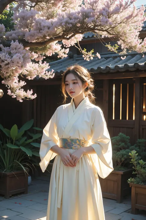 "Spring Dawn" Tang Meng Haoran,
I awake light-hearted this morning of spring,everywhere round me the singing of birds.,
Night wind and rain sound,how many flowers fall.,