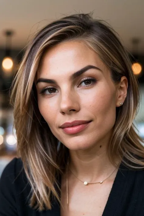 nikki-000012 a close up portrait photo of a beautiful 26 y.o woman in a paris cafe, wearing sweater, moody, vines, organic, modern, (high detailed skin:1.2), 8k uhd, dslr, soft lighting, high quality, film grain, Fujifilm XT3