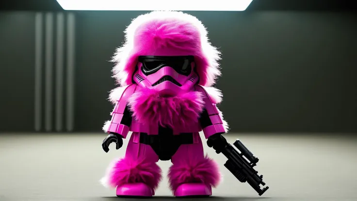 <lora:FluffyStyleXL:1.3> FluffyStyle Fuchsia stormtrooper, hairy