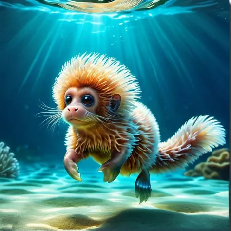 concept art <lora:FluffyStyleXL:1> FluffyStyle, fuzzy, sea monkey swimming underwater, high contrast, sharp focus, masterpiece, best quality, highly detailed, HDR, highest quality, highres, sharp focus, 8k, 16k, skin pores, dynamic lights, realistic shadows, best shading, award winning masterpiece . digital artwork, illustrative, painterly, matte painting, highly detailed