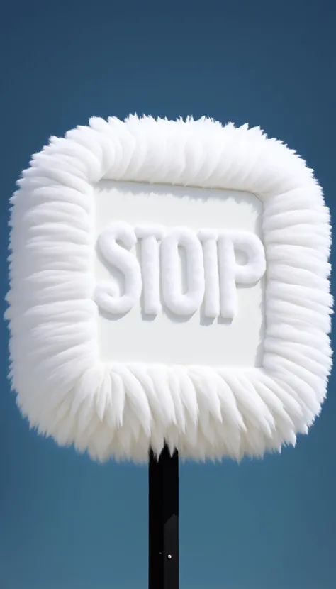 <lora:FluffyStyleXL:1.3> FluffyStyle White Stop sign, fuzzy