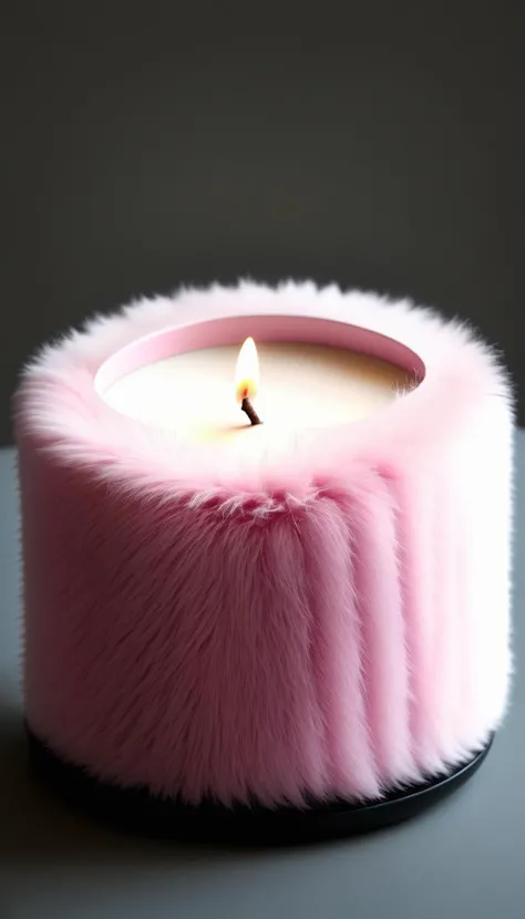 <lora:FluffyStyleXL:1.3> FluffyStyle Pink aromatic scented candles, furry