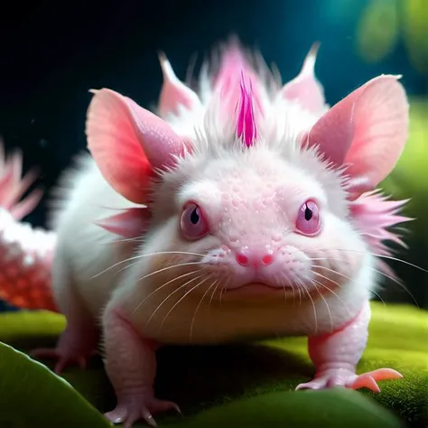 concept art <lora:FluffyStyleXL:1> FluffyStyle, fuzzy, axolotl, high contrast, sharp focus, masterpiece, best quality, highly detailed, HDR, highest quality, highres, sharp focus, 8k, 16k, skin pores, dynamic lights, realistic shadows, best shading, award winning masterpiece . digital artwork, illustrative, painterly, matte painting, highly detailed