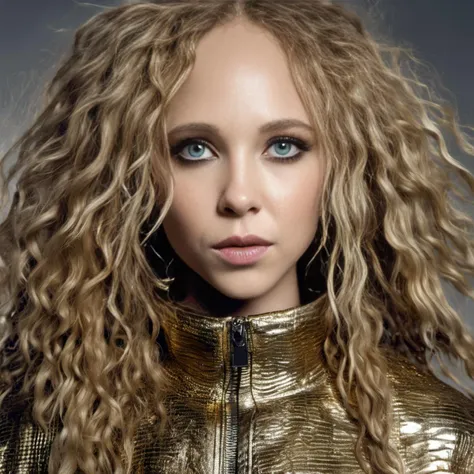 junot, (Fashion Magazine cover:1.3) (Modern Font),(fashion 1.3) photo of a vivacious Supermodel, Striking eyes, voluminous thick wavy hair, lipgloss, wearing intricately detailed tactical clothing, looking at viewer, seductive expression, (upper body shot:1.3) Studio lighting, shot using a Hasselblad 500CM on Fujicolor Pro film in the style of (Hans Bellmer:1.1) High detail, intricate, detailed face, detailed eyes, detailed skin, Golden Section, <lora:junot_resized_256_bf16:1>