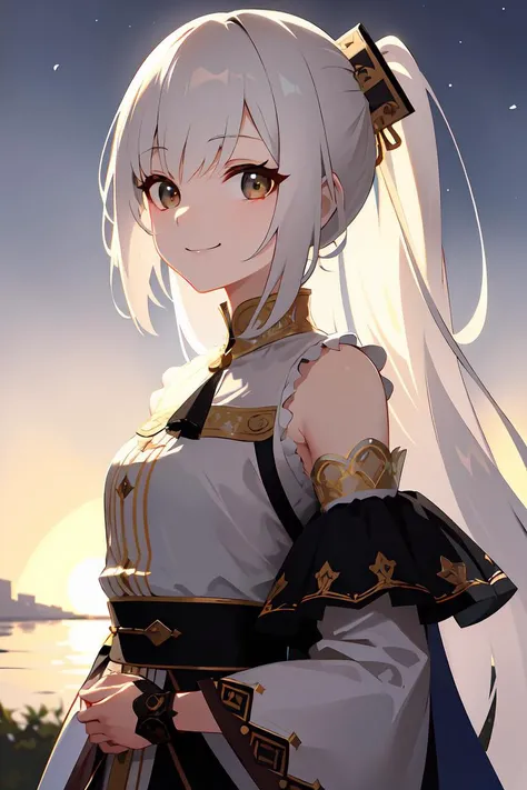 1girl, mature, long silver hair,(intelligence:1.4) (mischievous:1.6), (smile:1.2), walk, castle hall, night, city castle, aurora, moon,(full body:1.2)<lora:add_detail:-0.4>
//
, (()), (Anime:1.4), (Manga:1.2), VFX, Edge Lighting, Moonlight, ((high quality:1.2, masterpiece:1.2)), absurdres, high resolution, (8k resolution), 8k, 8kres, 8k res, high details, detailed and intricate, intricate details, high intricate details, absurd amount of details, landscape, outdoors, ((upper body:1.2)), portrait, Long Shot, Three Shot, Shoulder Level Shot, Full Front Staging, Looking At Viewer, Face, Front, (()), Anime, Manga, VFX, Edge Lighting, Moonlight, ((high quality:1.2, masterpiece:1.2)), absurdres, high resolution, (8k resolution), 8k, 8kres, 8k res, high details, detailed and intricate, intricate details, high intricate details, absurd amount of details, landscape, outdoors, ((upper body:1.2)), portrait, Long Shot, Three Shot, Shoulder Level Shot, Full Front Staging, Looking At Viewer, Face, Front