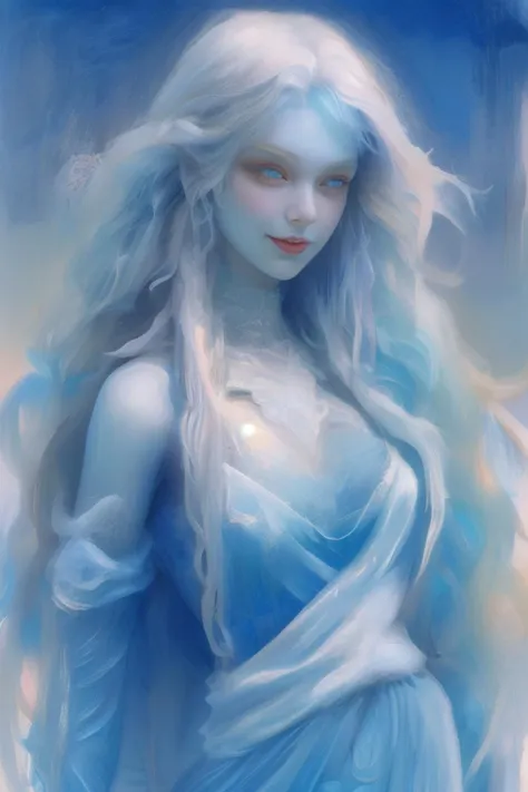 (smiling) ,,,  , Merger_bellabie_red,, ,, (white hair) ,white dress,, (blue skin:1.3),,    <lora:blue247:1> ,
in the snow,,,symmetrical eyes ,<lora:DonMGl4c14l:.8>  ,, (( full body view, looking at viewer)),arm extended, hands on hips, ,, , , outdoor,, on top of an icey mountain, impressionist oil paint style, ,best quality,  , , <lora:OilPaint:0.5> , <lora:PsychoMode:0.3> <lora:more_details:.3>