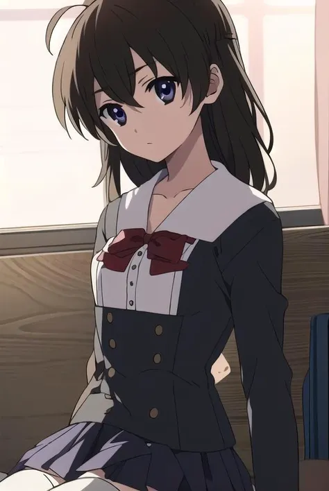 sekaisaionji, <lyco:sekaisaionjLYCORIStest:1>,
sekai saionji, black hair, (brown eyes:1.5), ahoge,
BREAK skirt, thighhighs, school uniform, shoes, black thighhighs, zettai ryouiki,
BREAK looking at viewer,
BREAK indoors, classroom,
BREAK <lora:GoodHands-vanilla:1>, (masterpiece:1.2), best quality, high resolution, unity 8k wallpaper, (illustration:0.8), (beautiful detailed eyes:1.6), extremely detailed face, perfect lighting, extremely detailed CG, (perfect hands, perfect anatomy),
