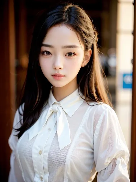 (masterpiece), best quality, ultra high res, beautiful clean face, 1girl, teenager, sopi, (ulzzang-6500-v1.1:0.5)