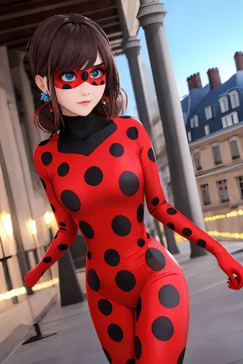 ((Highest quality)), (detailed), One girl, Ladybug costume、Completely naked、Spread your legs wide