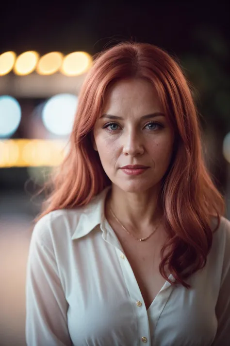 cinematic photo of a woman, [ redhead | brown | ash blonde | pink hair ], 40 yo, . 35mm photograph, film, bokeh, professional, 4k, highly detailed