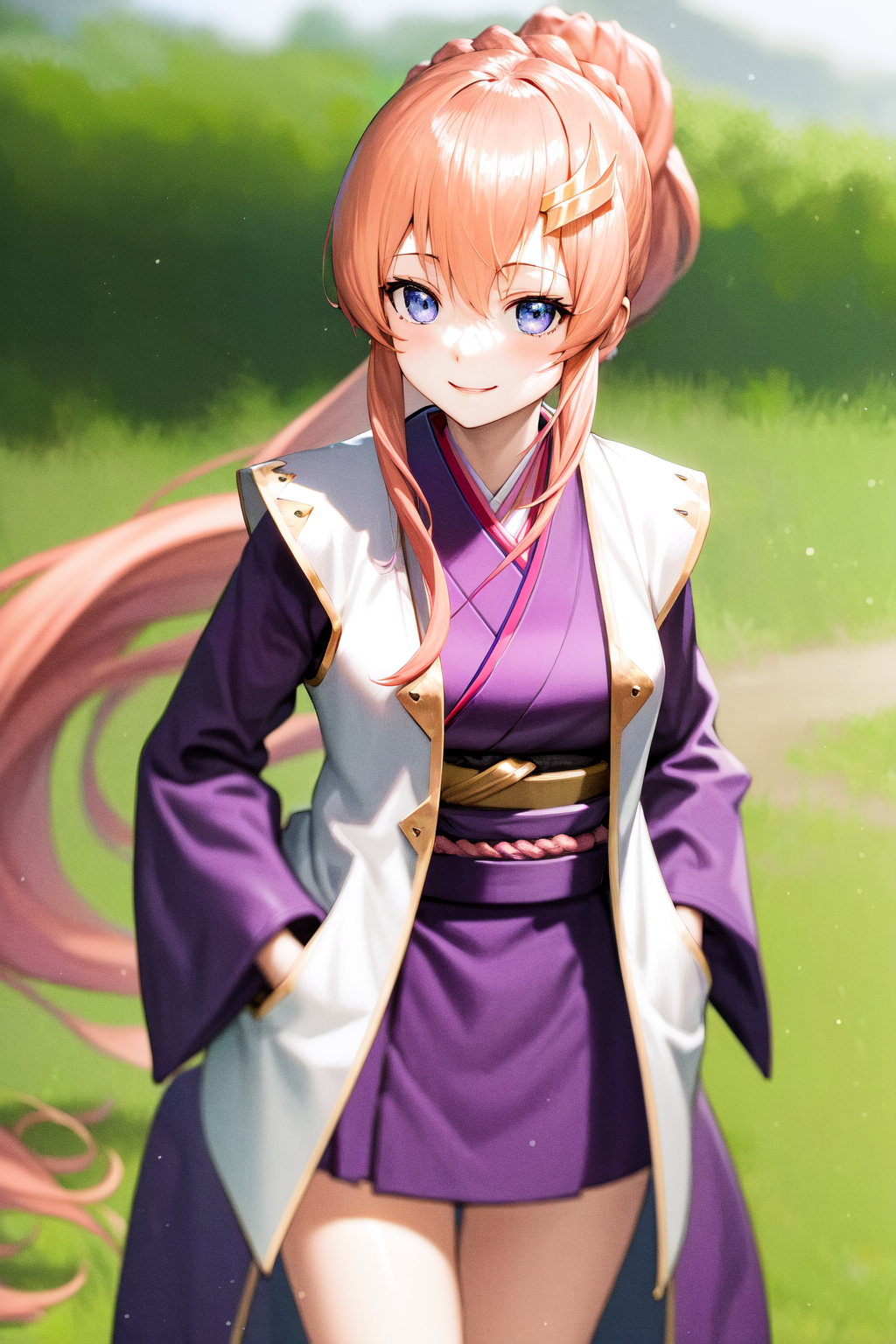 Lacus Clyne | 机动战士高达SEED 拉克丝·克莱因 | ラクス・クライン (Mobile Suit Gundam SEED) black kimono