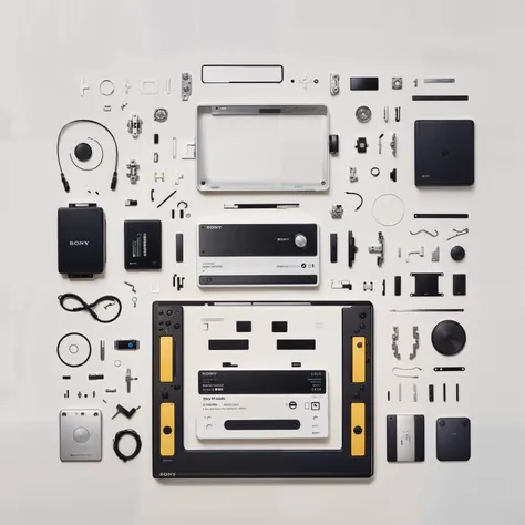 disassemble\(ttp\), <lyco:tool.fake.dissasemble.1-41294:0.5>, no humans, simple white background,
(sony walkman:1.1), disassembly, mechanical parts,
best quality, detailed, intricate details,