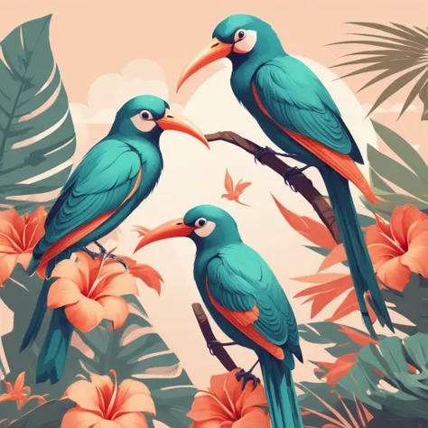 illstyle, illustration style, birds-or-paradise <lora:Illustration_-StyleXL_kk:1>