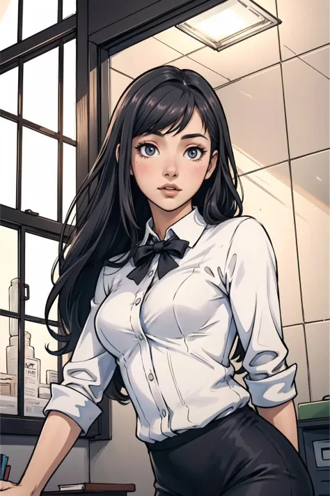 formal, businesswoman, (young youthful female:1.4), (small breasts), from below, office background, desks, windows, ((masterpiece:1.2)), ((best quality:1.2)), <lora:kuroimori_offset:0.25>, <lora:shexyoStyleLora_shexyolora:0.2>, <lora:yoshida_akihiko:0.2>, <lora:AsuraV1:0.3>, <lora:asanagi:0.25>, <lora:animeoutlineV4_16:0.4>,<lora:soejima_shigenori:0.2>, <lyco:GoodHands-beta2:1.0>