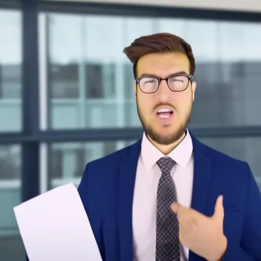 1boy, male_focus, Pitch Meeting, a man holding a piece of paper in his hand and a folder in his other hand, in front of a window, cinematic lighting, rim lighting, PitchMeetGeorge