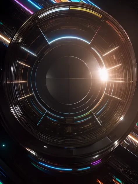 reaturewig, an amazing octane render, complex 3d render ultra detailed of a superstructure space gate, 150 mm lens, beautiful natural soft rim light, colorful details, , hyper realistic, ultra detailed, octane render, volumetric lighting, 8k post-production, detailled metalic plates, iridescent colors