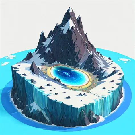 polar ocean, Exhaustive, hill , portal fantasy tilt-shift, high angle <lora:Stylized_Setting_SDXL:1.0> Isometric_Setting