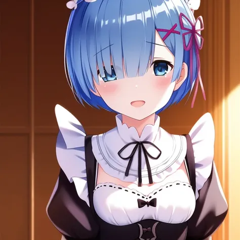 masterpiece,best quality,extremely detailed CG unity 8K wallpaper,1girl,blue hair, maid,