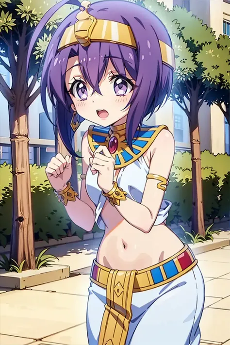 best quality, atm_medusa, egyptian clothes, solo, usekh collar <lora:Medusa_v1-000007:0.8>, outdoors,