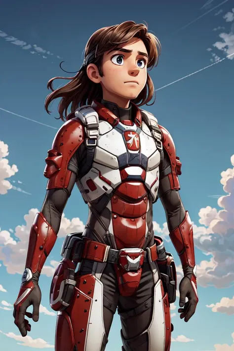 (best quality, masterpiece), 1boy, mechaarmor , sky background, <lora:mechaarmor_v0.7:0.7>, <lora:more_details:0.5>