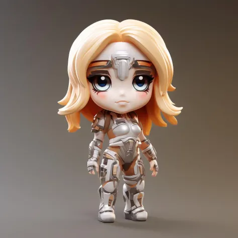 chibi figure, 1 girl, mechaarmor, blonde hair, <lora:figure_chibi:0.8>, <lora:mechaarmor_v0.7:0.6>